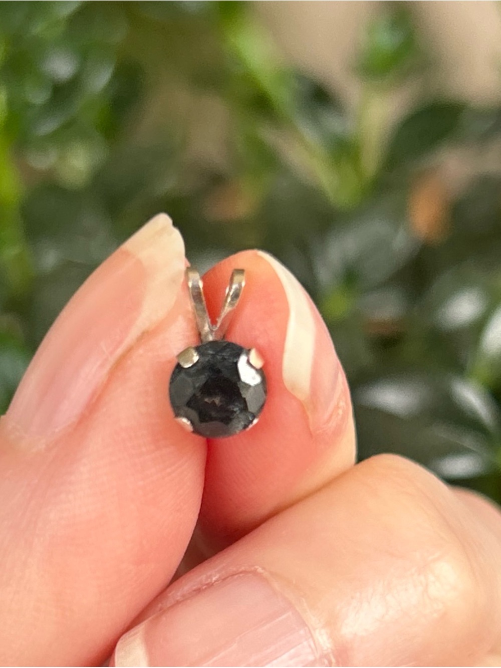 14K SOLID GOLD Genuine Blue Sapphire Pendant